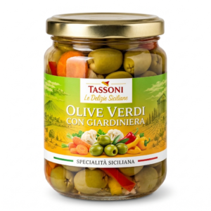 Olive Verdi con Giardiniera – Specialità Siciliana